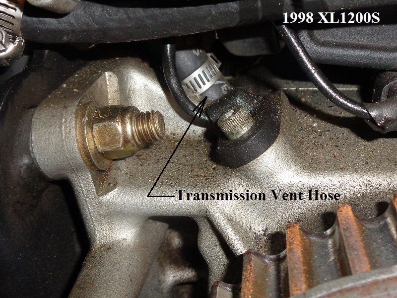 harley transmission vent tube location